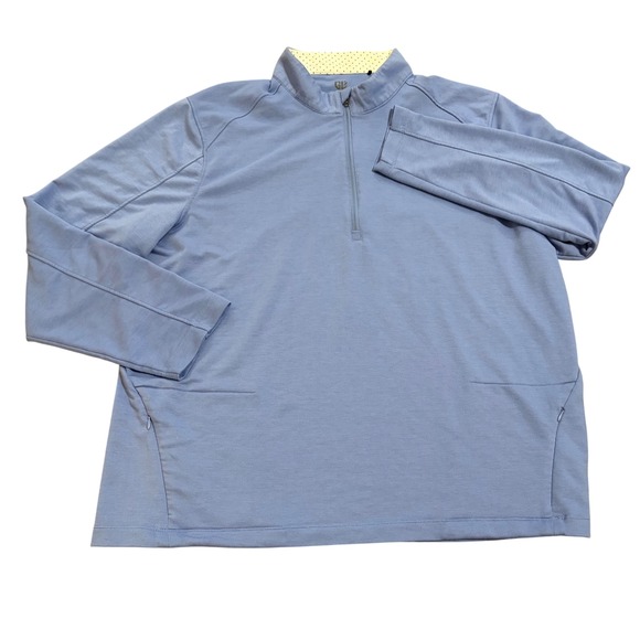 Graham Luxe Other - Graham Luxe Mens 2XL Periwinkle Blue Quarter Zip Pullover Performance Sweatshirt